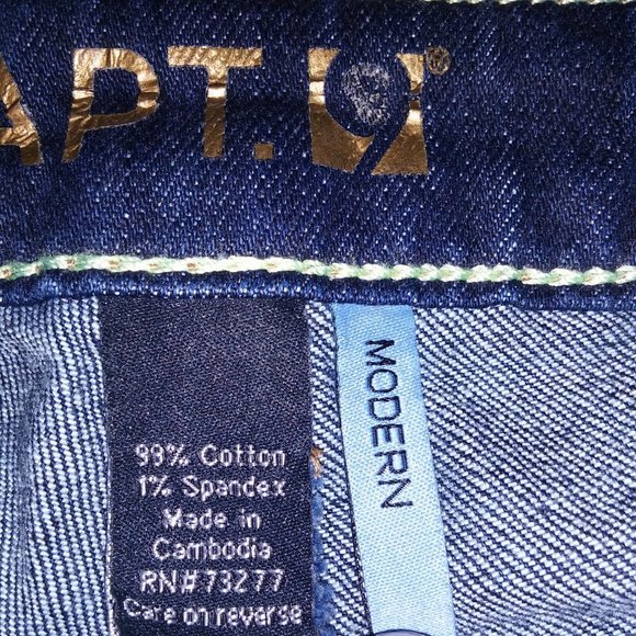Apt 9 Jeans Womens Size 2 Modern Dark Wash Denim Cotton Spandex Waist 15" Rise 8 - Picture 9 of 11